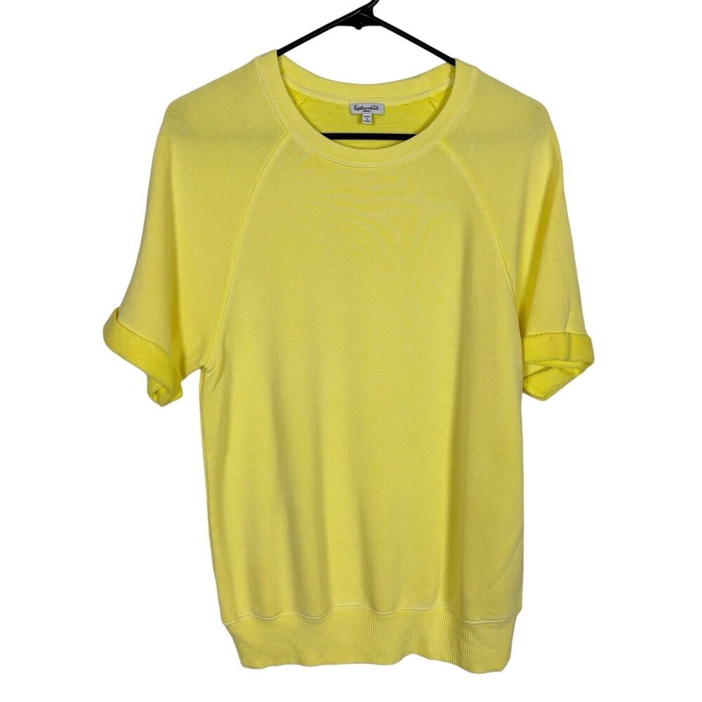 Splendid Yellow Short Sleeve Sweater Women's Small